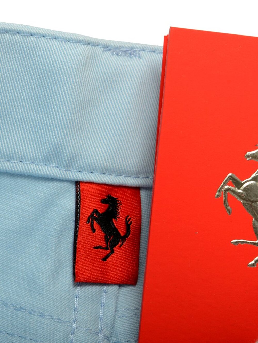 Scuderia Ferrari Boy Light Blue Organic Cotton Shorts Sz 11/12 Years - Picture 4 of 4